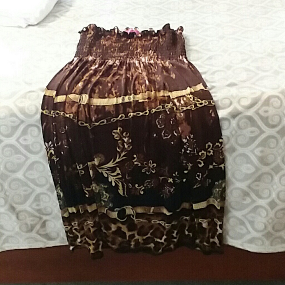 Prestige strapless swim cover up.